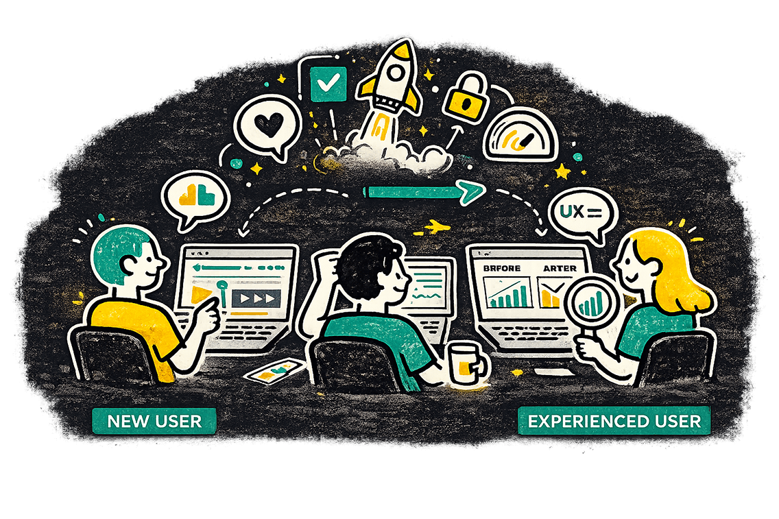 Teams collaborating on product releases with UX focus